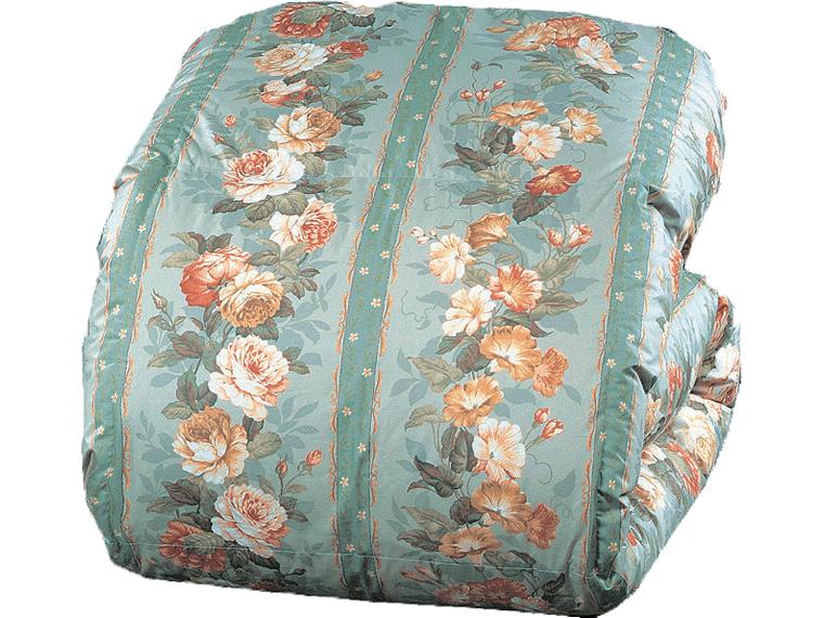 羽毛　モーニング柄シングル　青系 