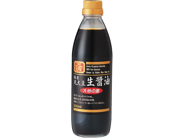 国産丸大豆生醤油（大地の恵） 500ml