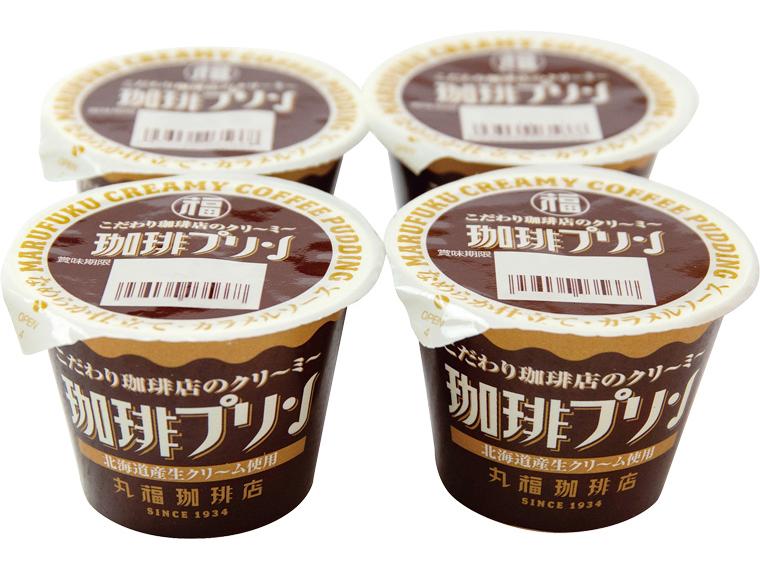 丸福珈琲店　こだわり珈琲店のクリーミー珈琲プリン 100g×4個