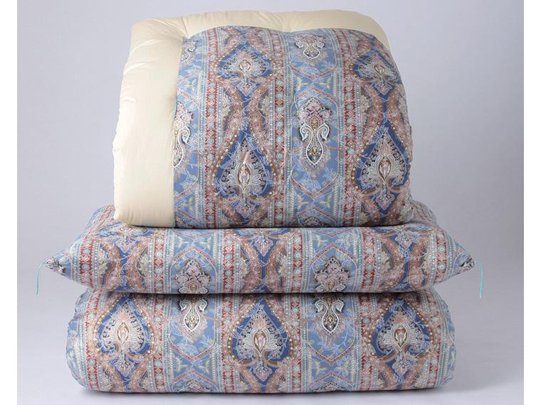 ファイン柄シングル敷布団　青系