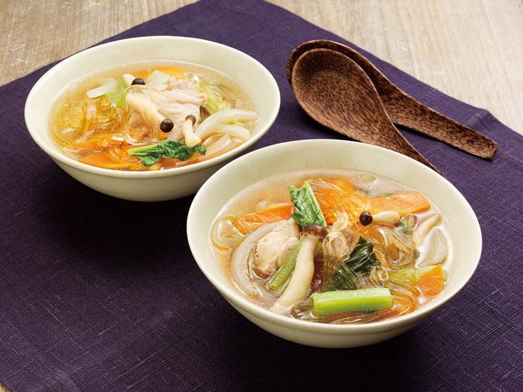 おかずキット　鶏肉と春雨の野菜スープ（産直鶏肉使用） 2人前