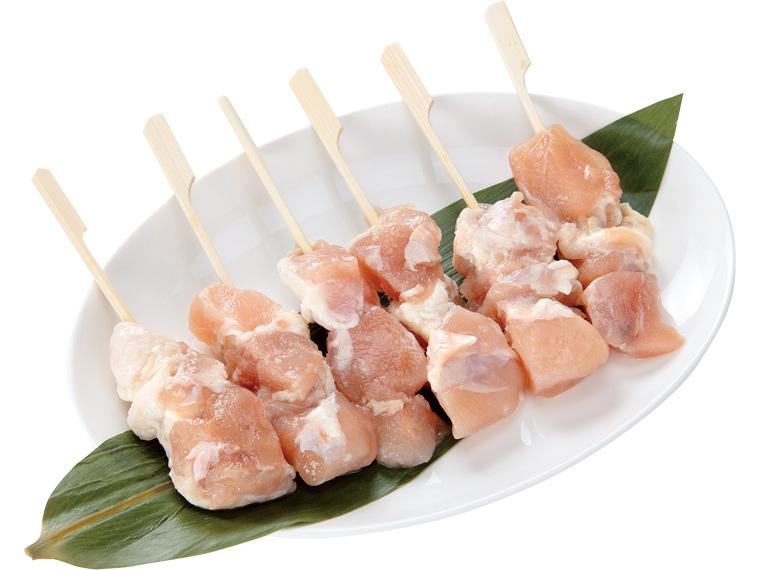 ぷりぷりの国産若鶏やきとり用（塩味） 6本180g