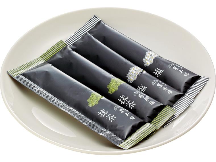 [数量限定800個（抽選）]榮太樓　ひとくちようかん（塩・抹茶） 塩・抹茶各2本