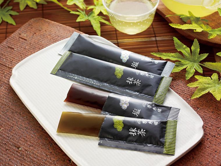 [数量限定800個（抽選）]榮太樓　ひとくちようかん（塩・抹茶） 塩・抹茶各2本