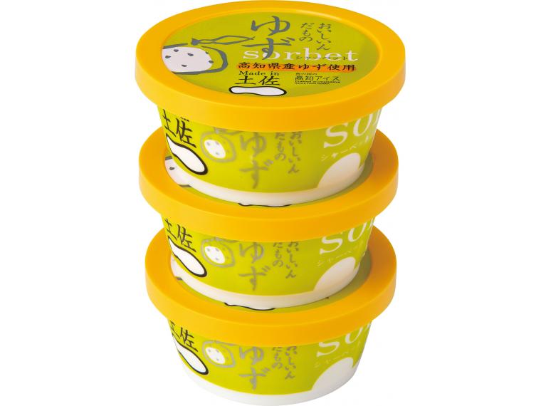 おいしいんだものゆずシャーベット 115ml×3