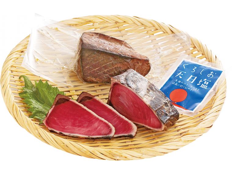 塩で食べる　わら焼きかつおたたき（南方かつお）【MEL】 2個180g・塩5g