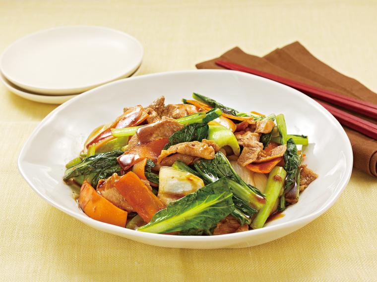 おかずキット　焦がし醤油の肉野菜炒め（産直豚肉使用） 2人前