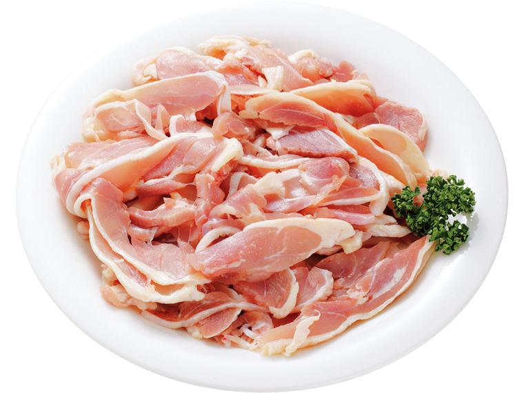 南国元気鶏モモ肉そぎ切り（バラ凍結） 300g