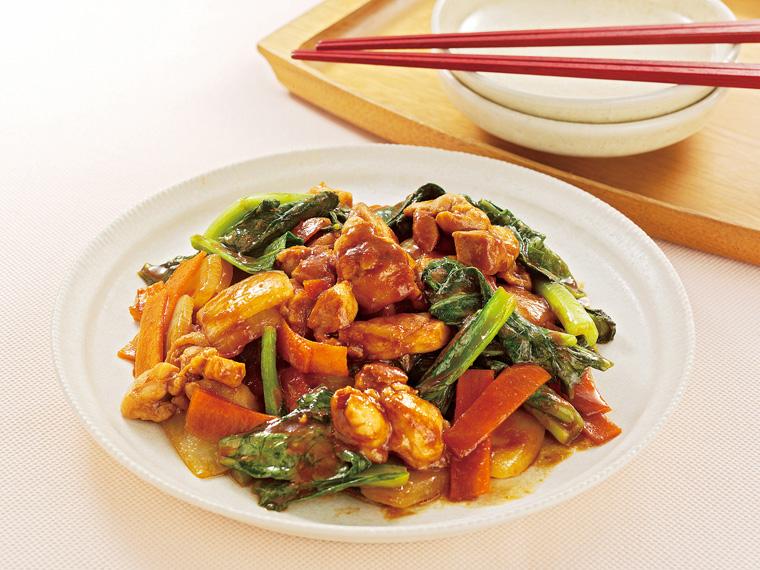 おかずキット　鶏肉と青菜の甘辛みそ炒め（産直鶏肉使用） 2人前