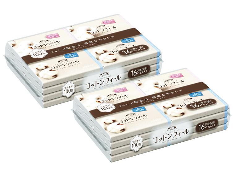 コットンフィールポケットティッシュ  16P×2 