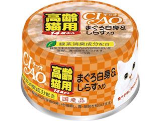 チャオ 年齢別 85g×24缶   14歳からまぐろ白身＆しらす 