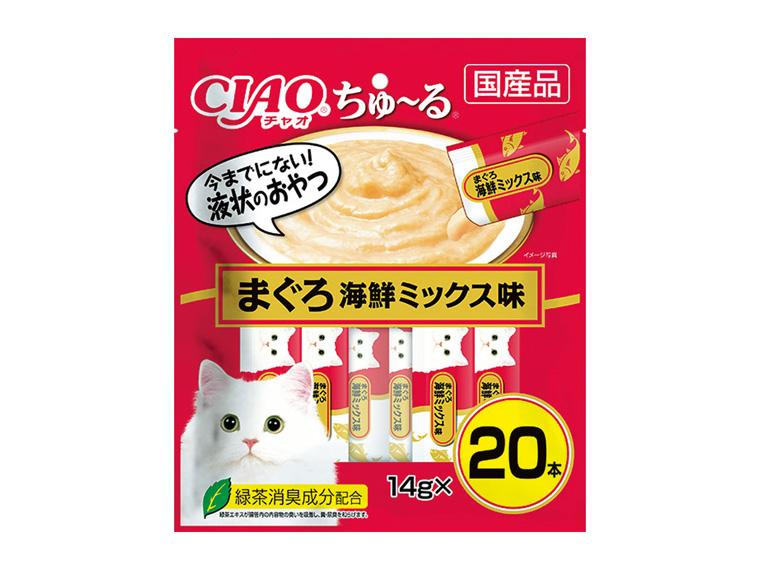 チャオ ちゅーる まぐろ 14g×20本入  海鮮ミックス味