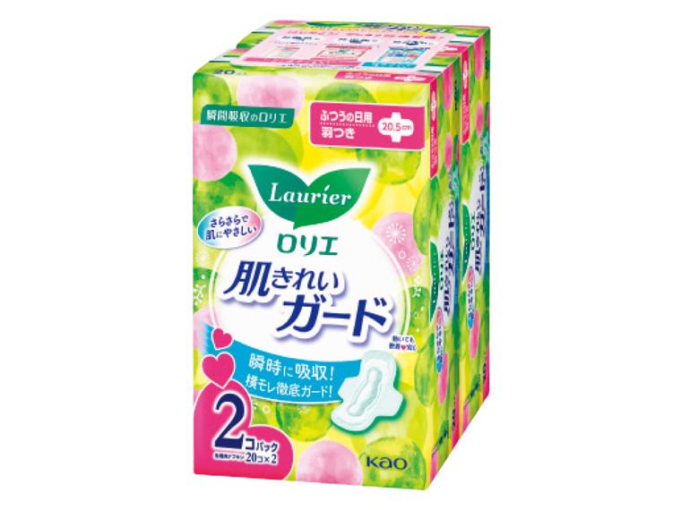 ロリエ 肌きれいガード ふつうの日用 羽つき 20コ入×2