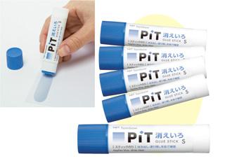 スティックのり 消えいろピット 5本入 