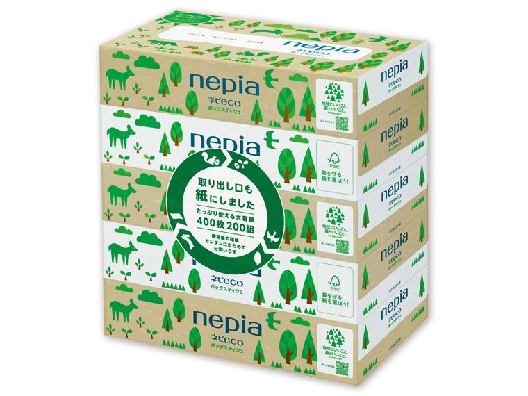 ネピeco ティシュ  5コパック 200W5P