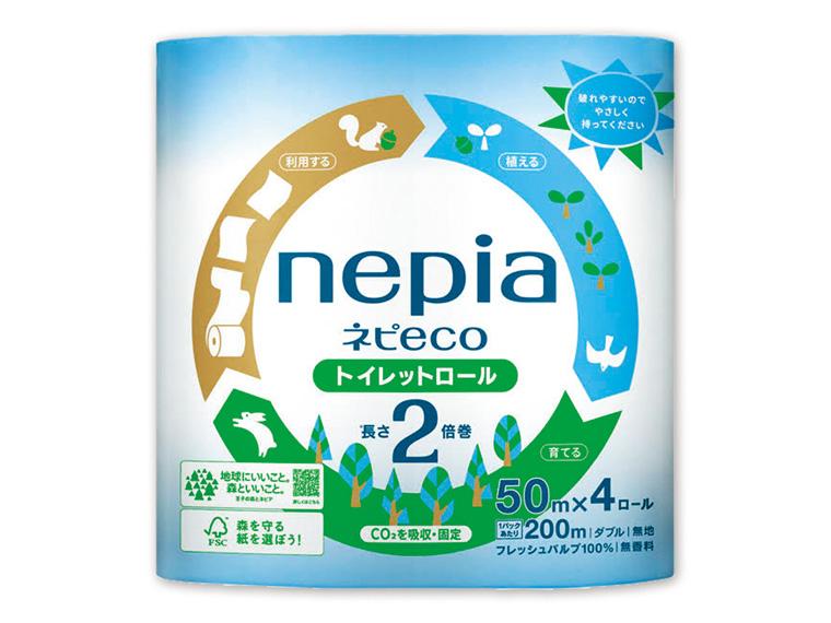 ネピeco トイレットロール  2倍巻4ロールダブル