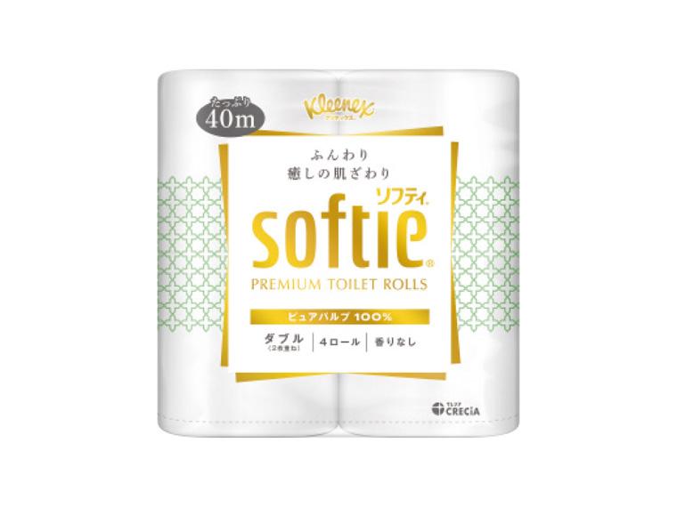 クリネックス ソフティ ホワイト 2枚重ね  40m×4R 