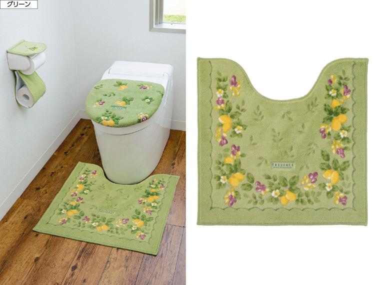 プロヴァンスシエル トイレマット  グリーン 