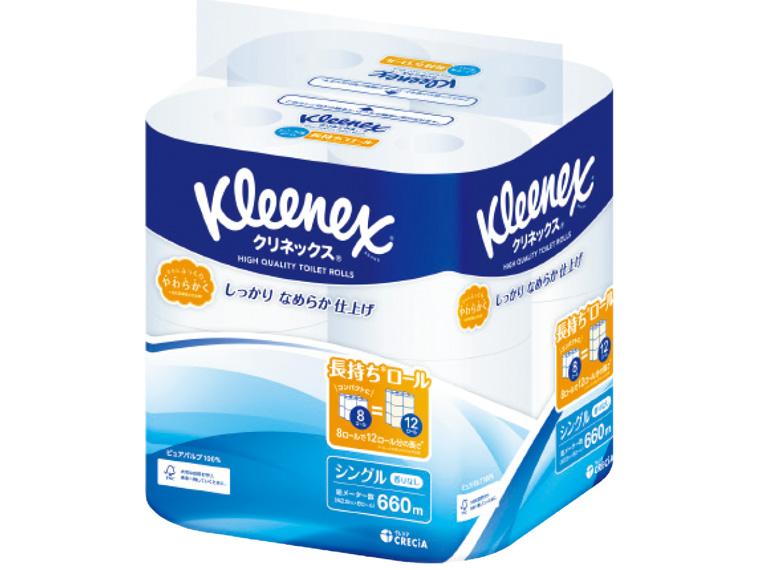 クリネックス 長持ちロール 8R  シングル