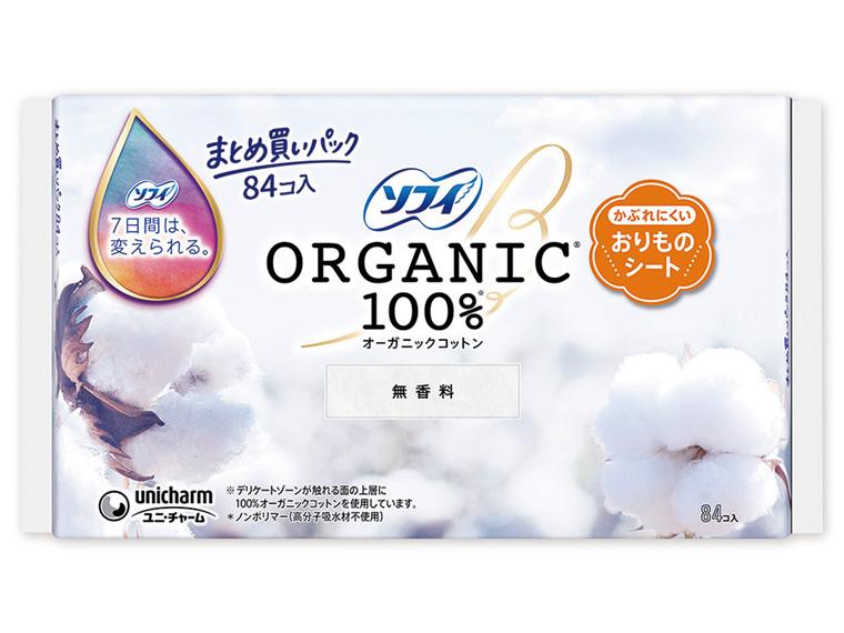 ソフィおりものシートORGANIC 84枚  無香料