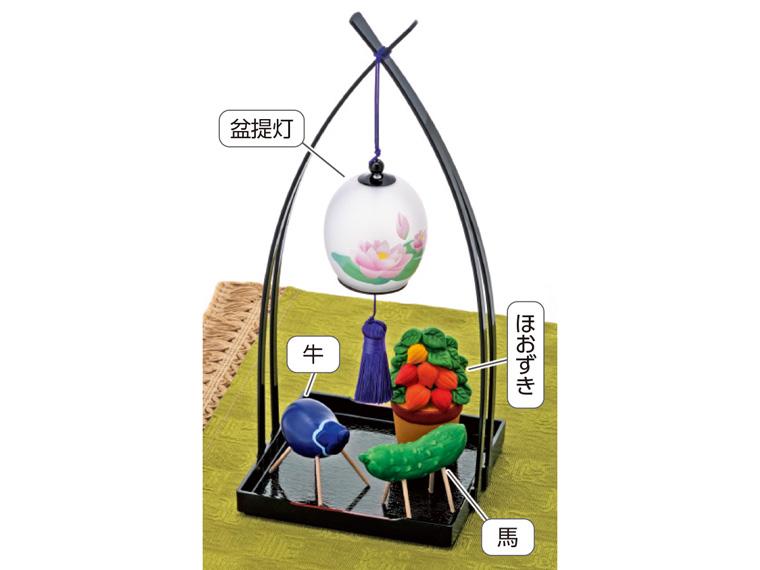 瀬戸焼 納涼 硝子の盆提灯精霊揃え