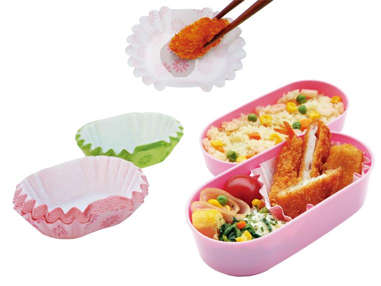 揚げ物カップ和風柄 30枚 長丸 