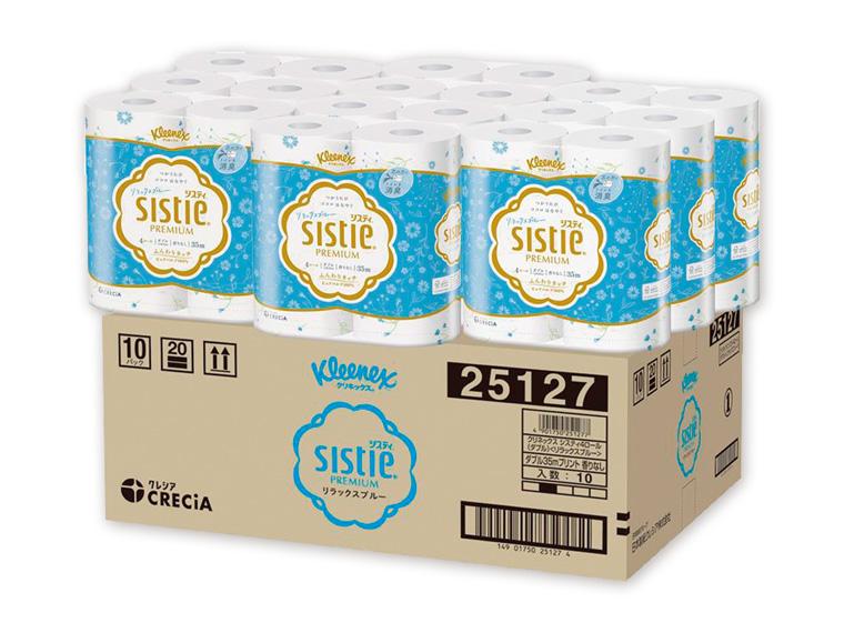 クリネックス システィ リラックスブルー 2枚重ね  35m×4R×10P 