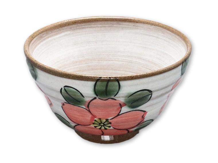 美濃焼 手描き飯碗 1個 花