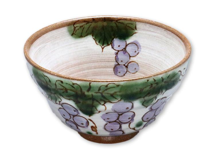 美濃焼 手描き飯碗 1個 ぶどう 