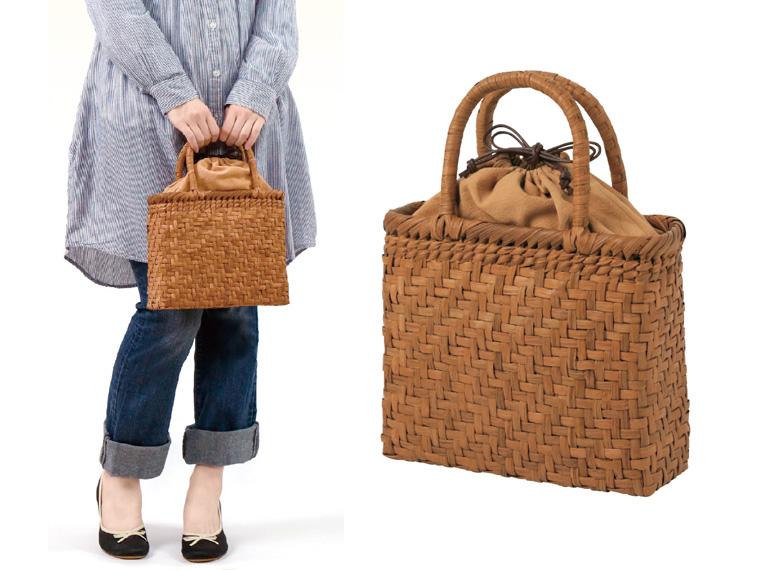 山ぶどうかご　網代ミニバッグ　　　　　